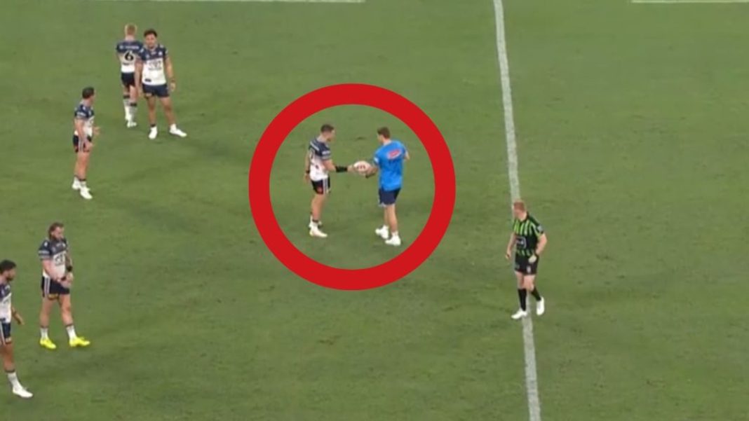 ‘Nup, give me the ball’: Twist in ball wetting drama as Cowboys caught out in same game