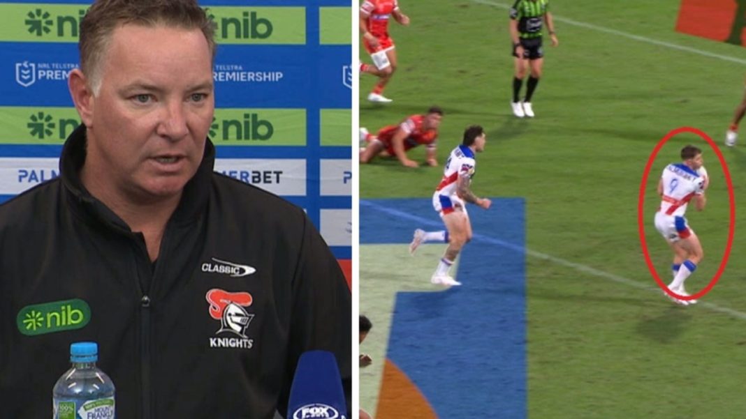 ‘Oh boy’: Knights overcome ‘a fair bit’ adversity, including dubious call in epic thriller