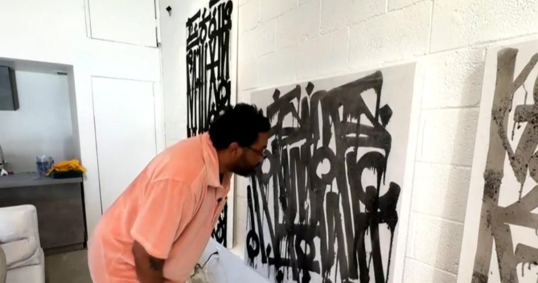 Street artist helps family who lost everything in L.A. wildfire