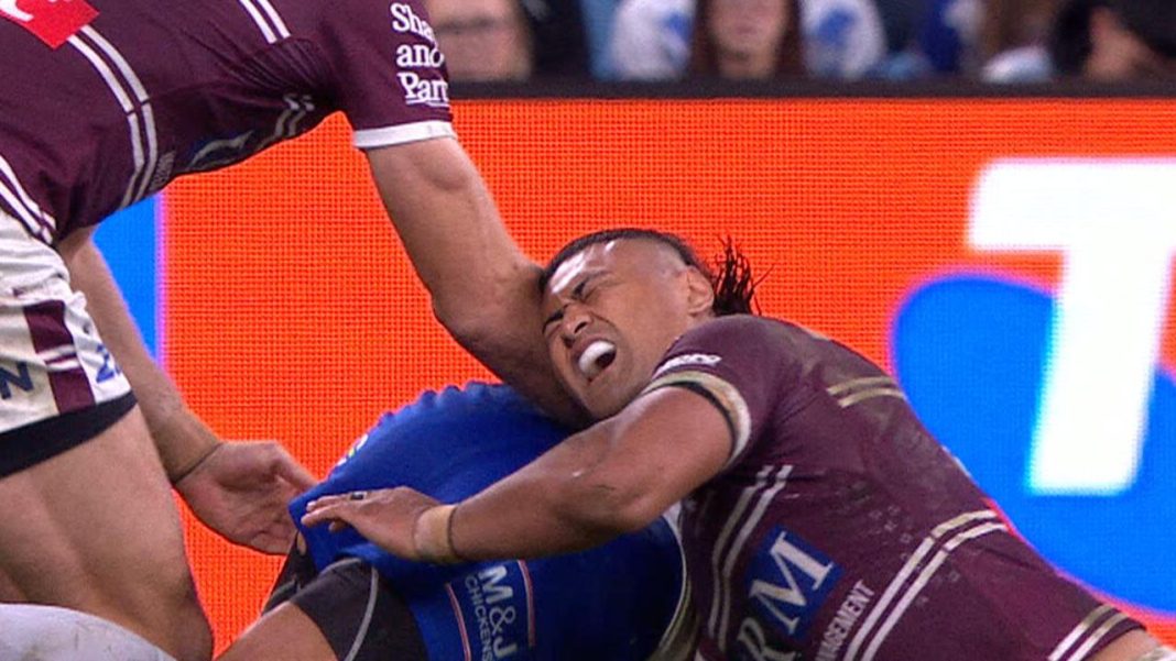 ‘He’ll need surgery’: Horror scenes as Manly star likely out for season after brutal injury