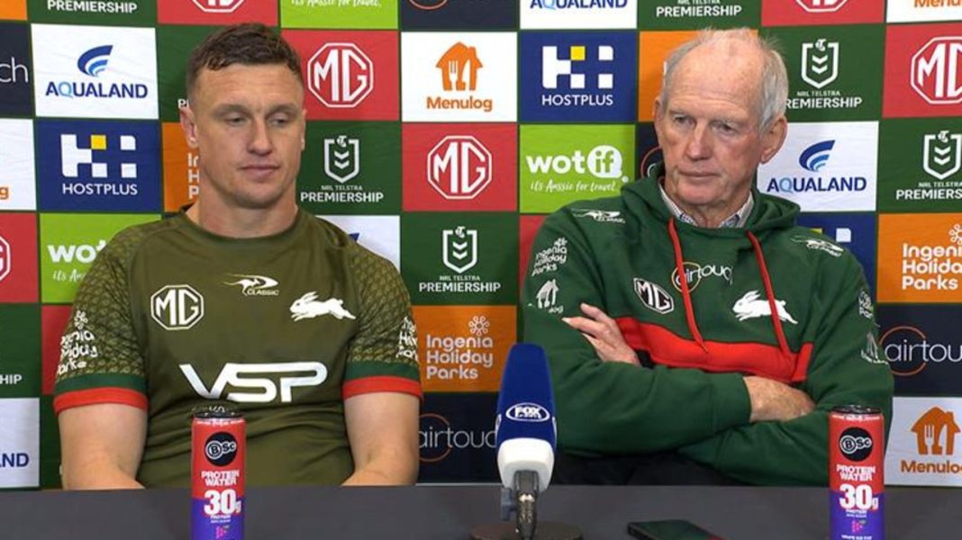 ‘I’m not answering that’: Prickly Wayne fumes at spoon talk after Souths’ gutsy loss