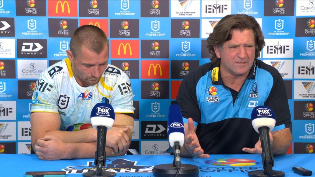 ‘I don’t care’: Des has his say on Titans’ late drama in fiery press conference
